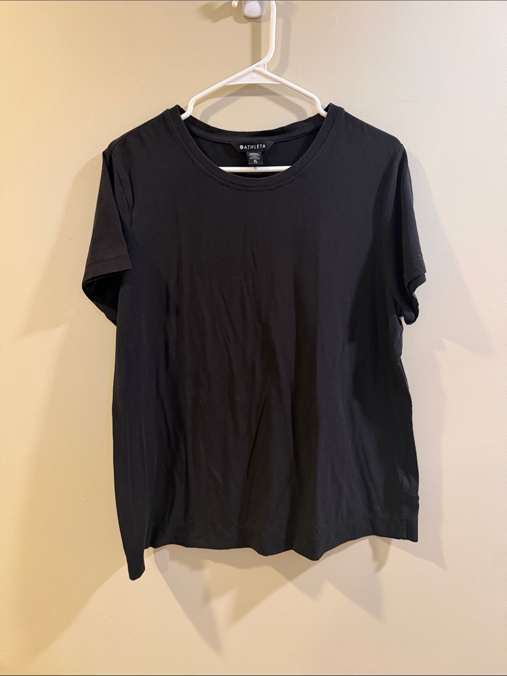 Athleta Black Short Sleeve Crew Tee